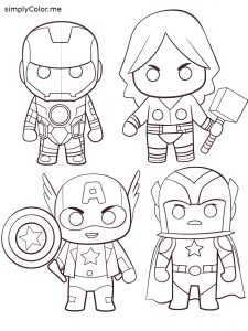 Avengers color sheet