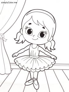 Ballerina to color