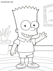 Bart simpson coloring page