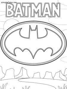 Batman logo coloring sheet