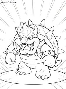 Bowser's fury coloring page Bowser’s fury coloring page