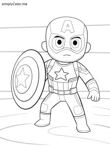 Captain america coloring images
