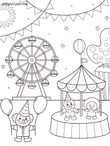 Carnival coloring page