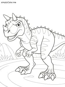 Carnotaurus coloring sheet