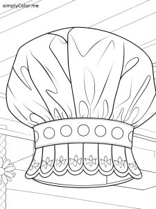 Chef hat coloring sheet