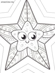Christmas star for coloring
