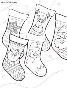 Christmas stocking coloring ideas Christmas stocking coloring ideas