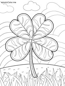 Clover coloring page