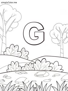Color the letter g Color the letter g
