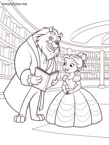 Coloring beauty and the beast Coloring beauty and the beast