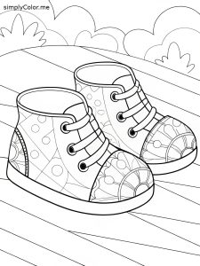 Coloring book shoes Coloring book shoes
