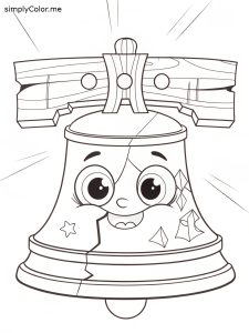 Coloring page of the liberty bell Coloring page of the liberty bell
