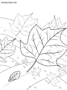 Coloring sheet leaves Coloring sheet leaves