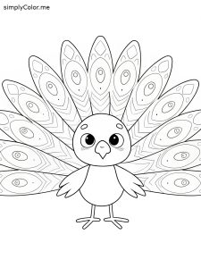 Coloring turkey feathers