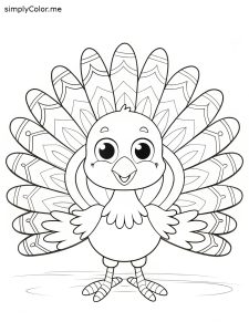 Coloring turkey feathers