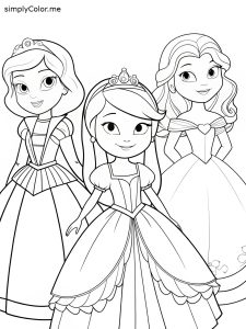 Disney princess color sheet