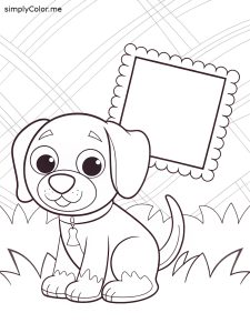 Dog coloring sheet free