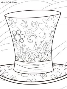 Dr seuss coloring hat Dr seuss coloring hat