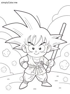 Dragon ball z coloring sheet