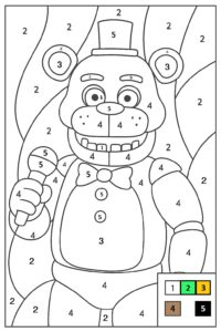 FNAF coloring by number