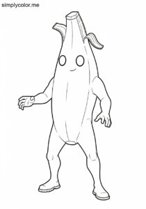 Fortnite Peely coloring page