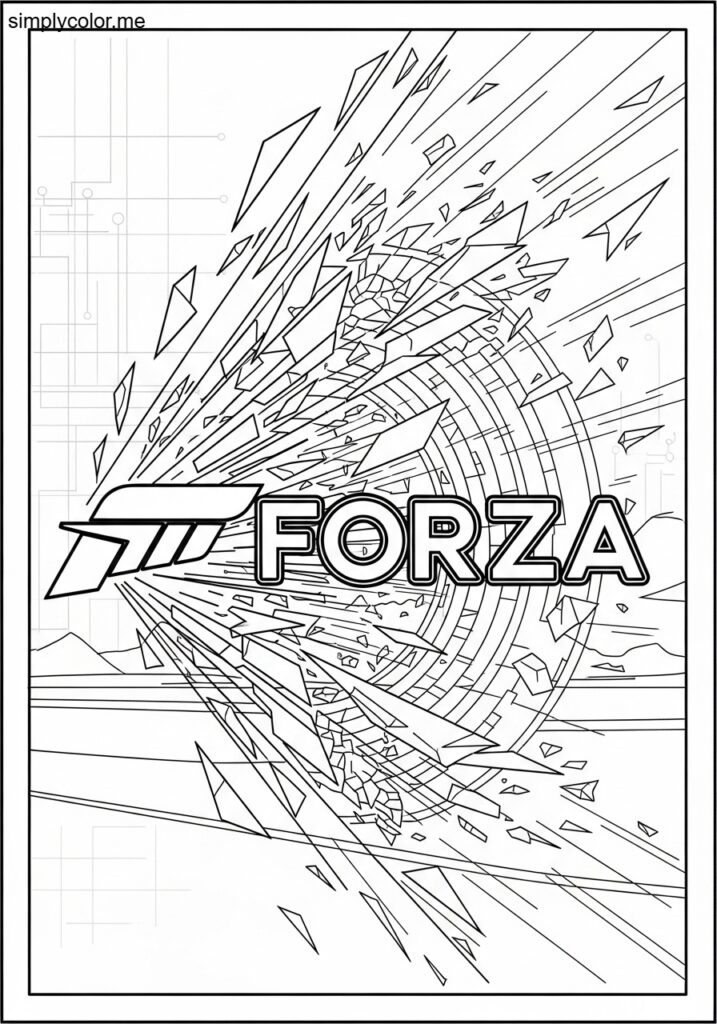 Forza logo coloring sheet