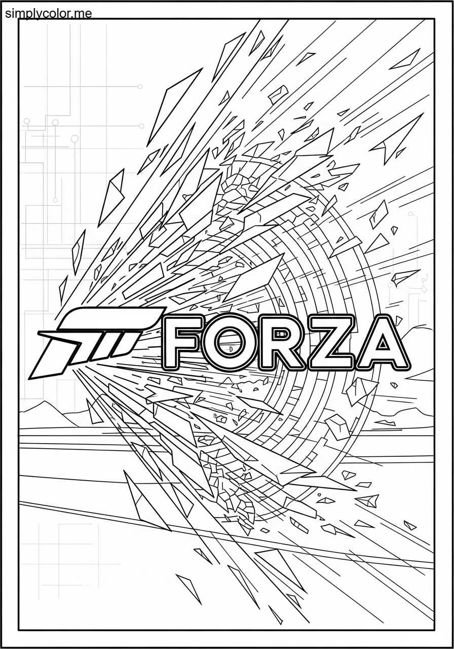 Forza logo coloring sheet