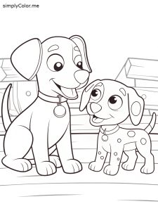 Free coloring sheet dogs