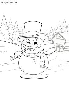 Frosty the snowman coloring sheet