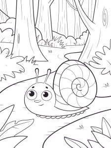 Gary the Snail in the woods