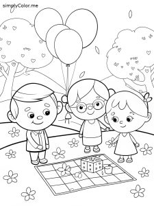 Grandparents day color page Grandparents day color page