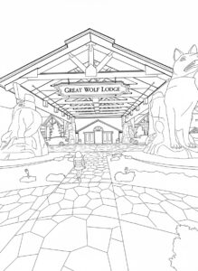 Great Wolf Lodge coloring page