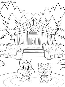 Great wolf lodge coloring page, bold and easy Great wolf lodge coloring page