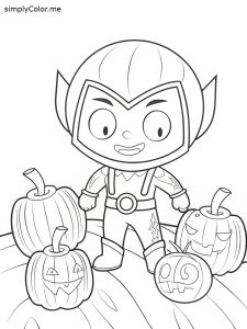 Green goblin coloring page, bold and easy Green goblin coloring page