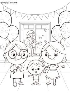 Happy grandparents day coloring sheet Happy grandparents day coloring sheet