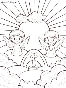 Heaven coloring sheet