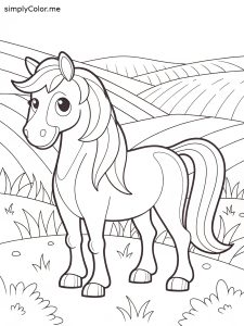 Horse adult coloring Horse adult coloring