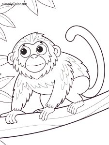 Howler monkey coloring sheet