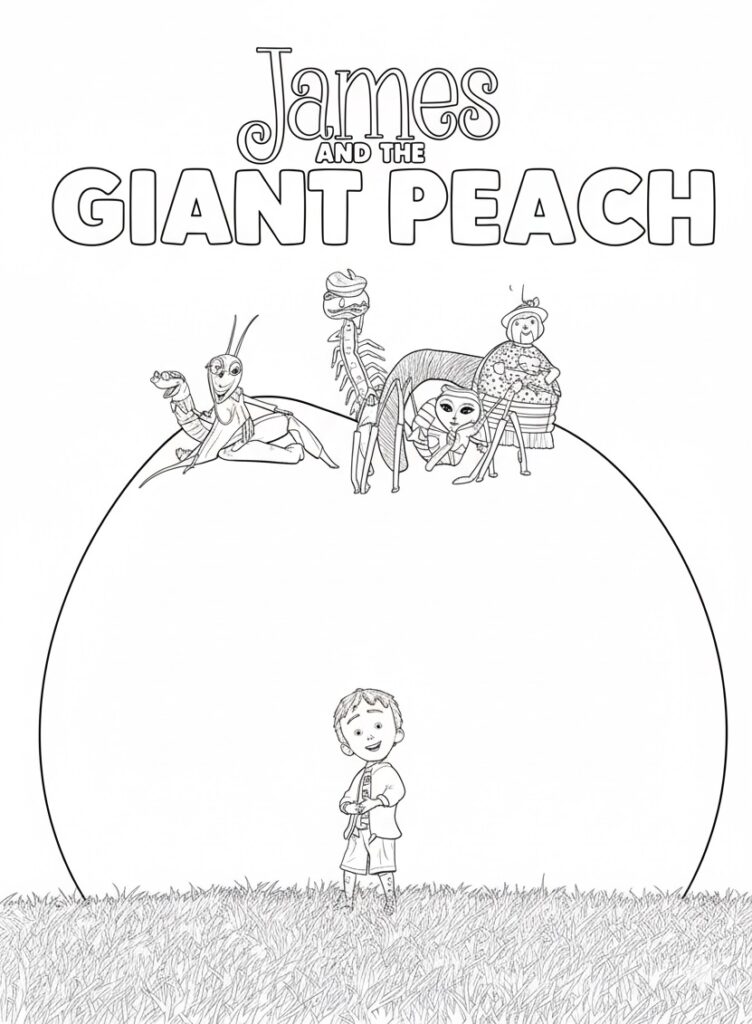 James and the giant peach coloring sheet