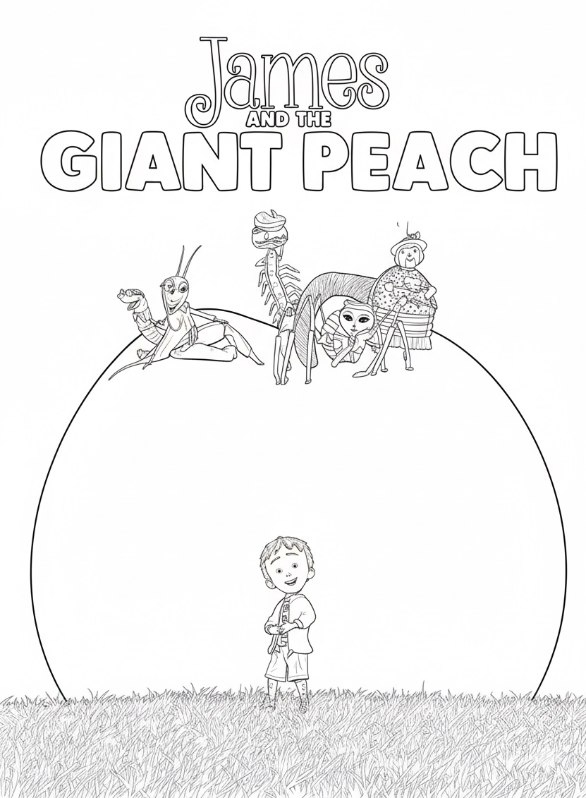 James and the giant peach coloring sheet