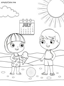 July coloring sheet printable