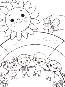 Kids printable coloring sheet