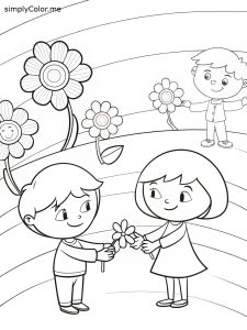 Kindness coloring page