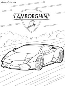 Lamborghini coloring page printable