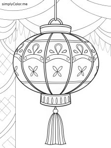 Lantern coloring page Lantern coloring page
