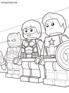 Lego avengers coloring page