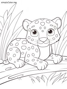 Leopard coloring sheet Leopard coloring sheet