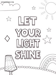 Let your light shine coloring sheet Let your light shine coloring sheet