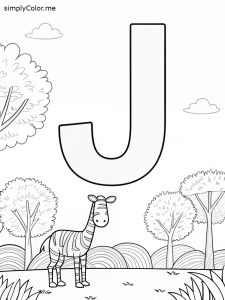 Letter j color sheet