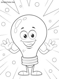 Light bulb color page Light bulb color page